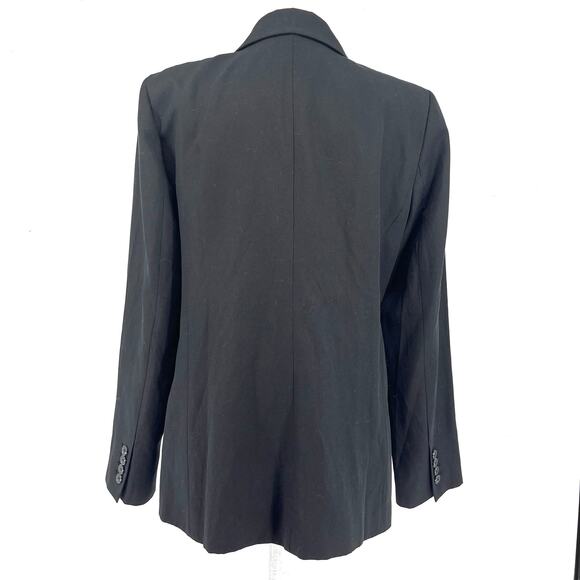 Ann Taylor Loft Black Women's 12 Single Breasted Linen Blend Blazer Jacket - Picture 2 of 8